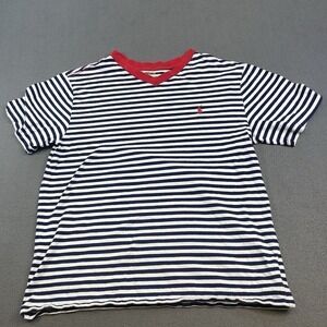 Polo Ralph Lauren Striped T-Shirt Red Short Sleeve Casual Top kid's‎ M 10-12